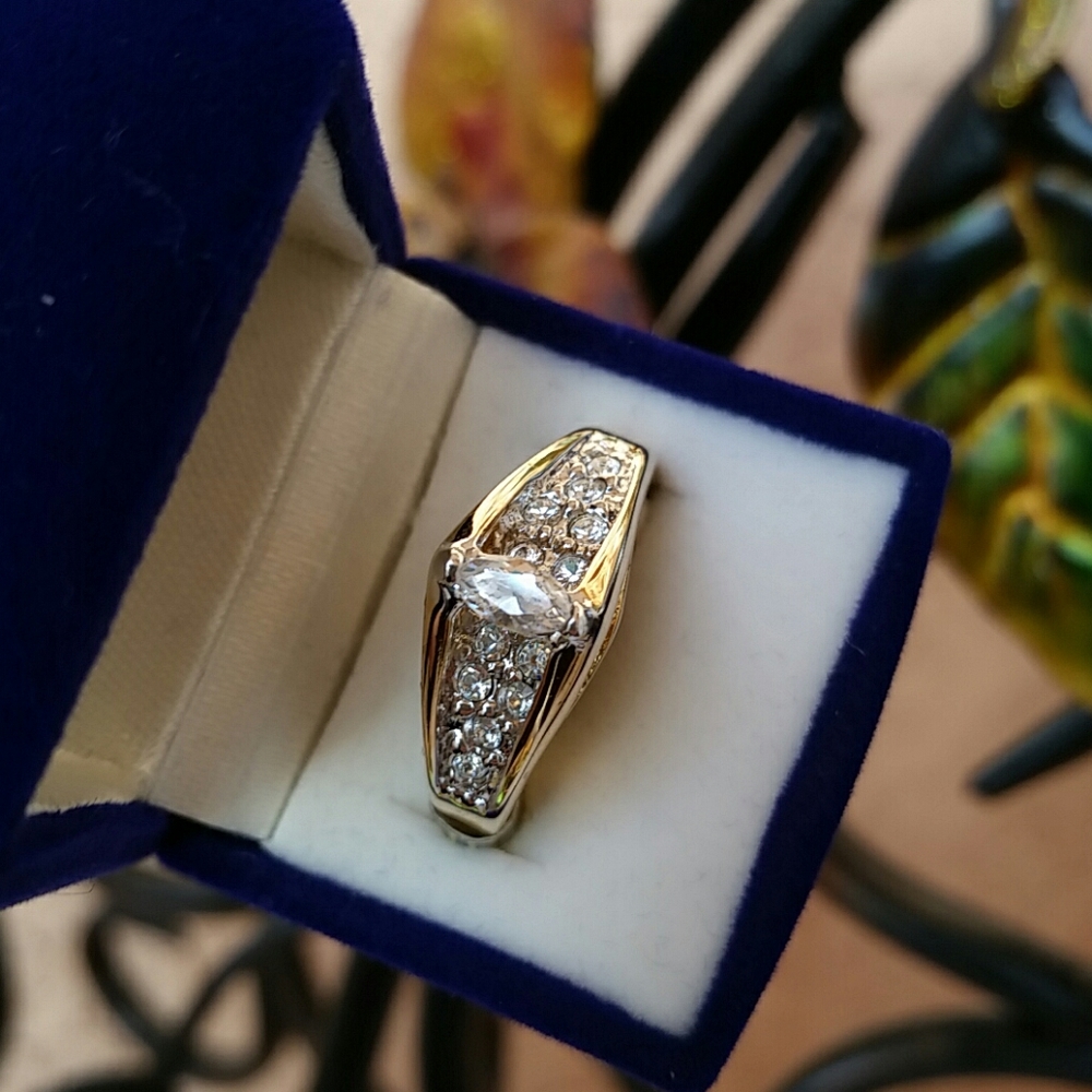 Cubic Zirconia Diamond 18k GF(gold filled)